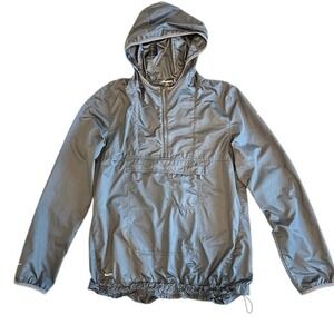 Women's Nike ACG Black 3/4 zip Pullover Windbreaker Hooded Light Wt Black Sz Lg‎